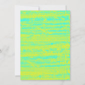 Neon Halftone Grunge Blank Kaart (Achterkant)