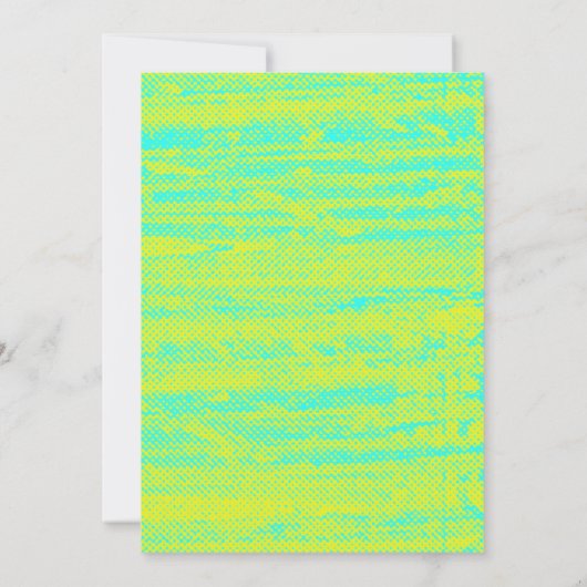 Neon Halftone Grunge Blank Kaart (Achterkant)