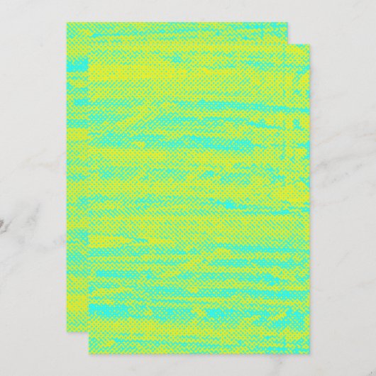 Neon Halftone Grunge Blank Kaart (Voorkant / Achterkant)