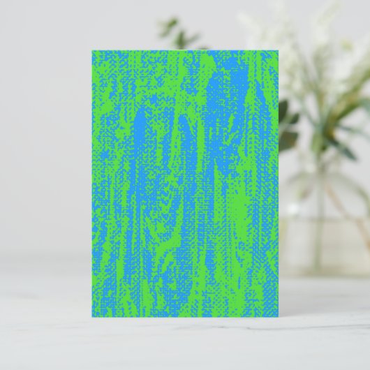 Neon Halftone Grunge Blank Uitnodiging (Staand voorkant)