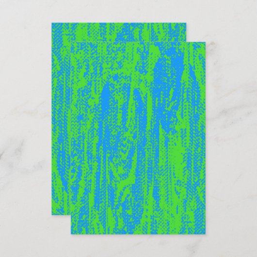 Neon Halftone Grunge Blank Uitnodiging (Voorkant / Achterkant)