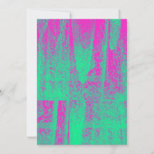 Neon Halftone Grunge Texture Blank Invitation Kaar