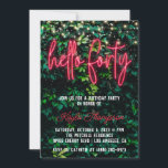 Neon Hallo 40th Birthday Party Invitation Kaart<br><div class="desc">Neon Hallo 40th Birthday Party Invitation</div>