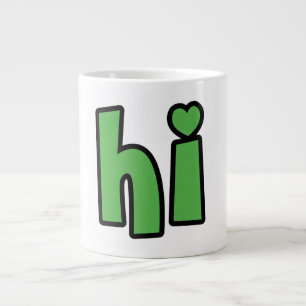 Neon Hallo, Hart Inbegrepen 🌿 Glow-in-the-Dark "H Grote Koffiekop