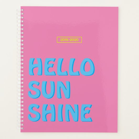 Neon Hallo Sunshine 2019-2020 Planner (Voorkant)