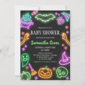 Neon Halloween Baby shower Kaart (Voorkant)
