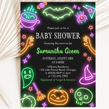 Neon Halloween Baby Shower