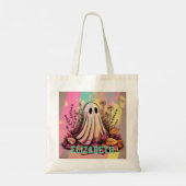 Neon Halloween Ghost, Halloween Ghost, Halloween, Tote Bag (Achterkant)