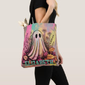 Neon Halloween Ghost, Halloween Ghost, Halloween, Tote Bag (Dichtbij)