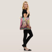 Neon Halloween Ghost, Halloween Ghost, Halloween, Tote Bag (Op model)