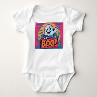 Neon Halloween Ghost, Neon Boo Halloween Ghost, Romper