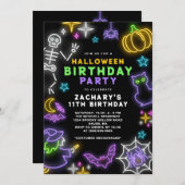 Neon Halloween Jongens 11e Verjaardag Kostuum Fees Kaart (Voorkant / Achterkant)