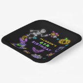 Neon Halloween Jongens 6e Verjaardag Kostuum Feest Papieren Bordje (Gebogen)