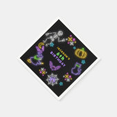 Neon Halloween Jongens 6e Verjaardag Kostuum Feest Servet (Hoek)