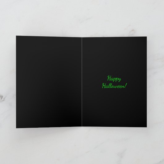 Neon Halloween Kaart (Binnen)
