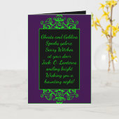 Neon Halloween Kaart (Gele Bloem)