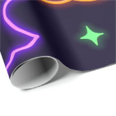 Neon Halloween Party Gift Wrap Cadeaupapier (Rol Hoek)