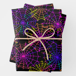 Neon Halloween Patroon Inpakpapier Vel