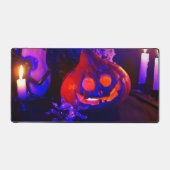 Neon Halloween pompoenen Bureaumat (Voorkant)
