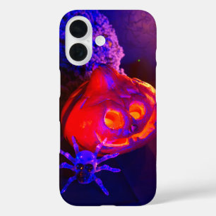 Neon Halloween pompoenen iPhone 16 Hoesje