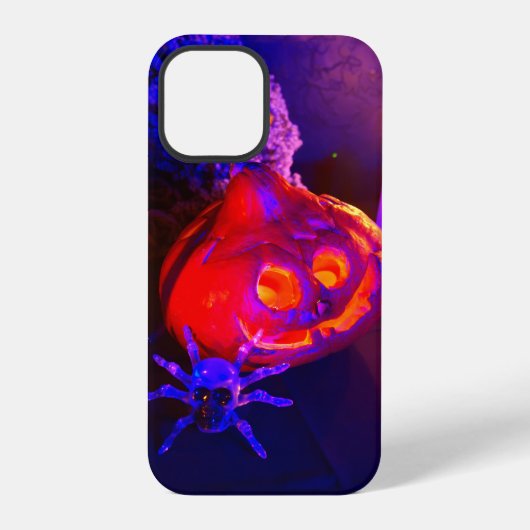 Neon Halloween pompoenen iPhone Hoesje (Achterkant)