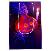 Neon Halloween pompoenen Medium Cadeauzakje (Achterkant)