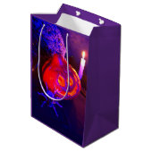 Neon Halloween pompoenen Medium Cadeauzakje (Achterkant Gekanteld)