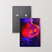Neon Halloween pumpkins Button (Voorkant / Achterkant)