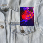 Neon Halloween pumpkins Button (Insitu)