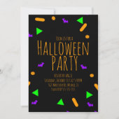 Neon Halloween Sprinkles Birthday Party Event Kaart (Voorkant)