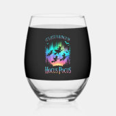 Neon Halloween Witches Png Wijnglas Zonder Voet (Voorkant)