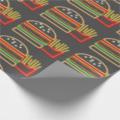 Neon Hamburger Cadeaupapier (Hoek)