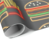 Neon Hamburger Cadeaupapier (Rol Hoek)