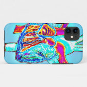 Neon Hand Drawn Anatomical Heart Case-Mate iPhone Case (Achterkant (horizontaal))