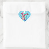 Neon Hand Drawn Anatomical Heart Hart Sticker (Tas)