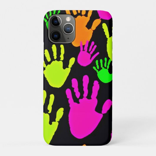 Neon handafdruk graffiti patroon Case-Mate iPhone case (Achterkant)