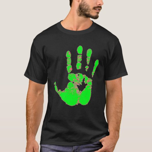 Neon Handprint T-shirt (Voorkant)