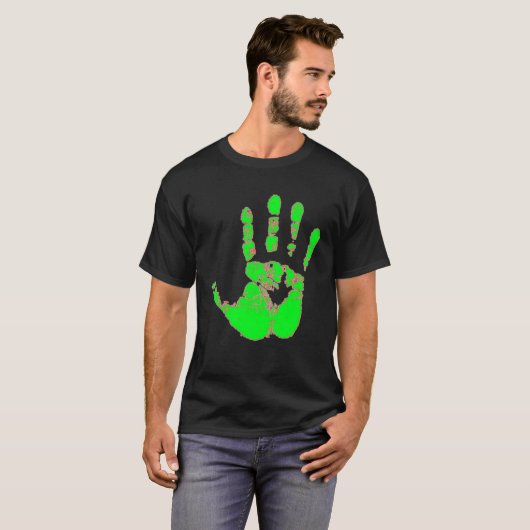 Neon Handprint T-shirt (Voorkant volledig)