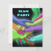 NEON HANDS STACKED GET-SATHER ARTIJ INVITATION KAART (Voorkant)