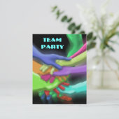 NEON HANDS STACKED GET-SATHER ARTIJ INVITATION KAART (Staand voorkant)