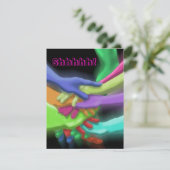NEON HANDS STACKED SURPRISE SHHH ARTIJ INVITATION KAART (Staand voorkant)