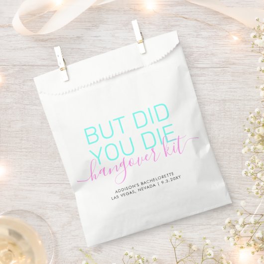 Neon Hangover Relief Kit Persoonlijk Bachelorette Bedankzakje (Geknipt)