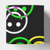 Neon Happy Face Collage Gift Box Bedankdoosjes (Bovenkant)