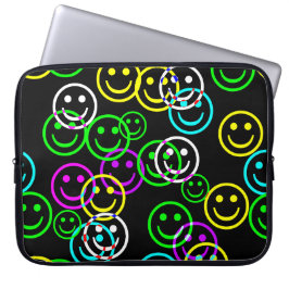Neon Happy Face-laptophoes Laptop Sleeve