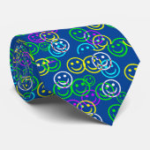 Neon Happy Face Stropdas (Opgerold)