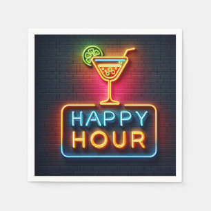 Neon Happy Hour Sign Servet