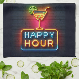 Neon Happy Hour Sign Theedoek