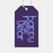 Neon Happy Nieuwjaar Cadeaulabel (Voorkant)