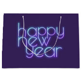 Neon Happy Nieuwjaar Groot Cadeauzakje (Voorkant)