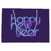 Neon Happy Nieuwjaar Groot Cadeauzakje (Achterkant)